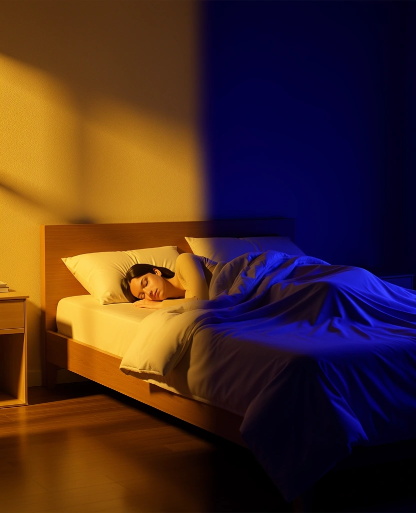 Sunrise in a calm bedroom environment